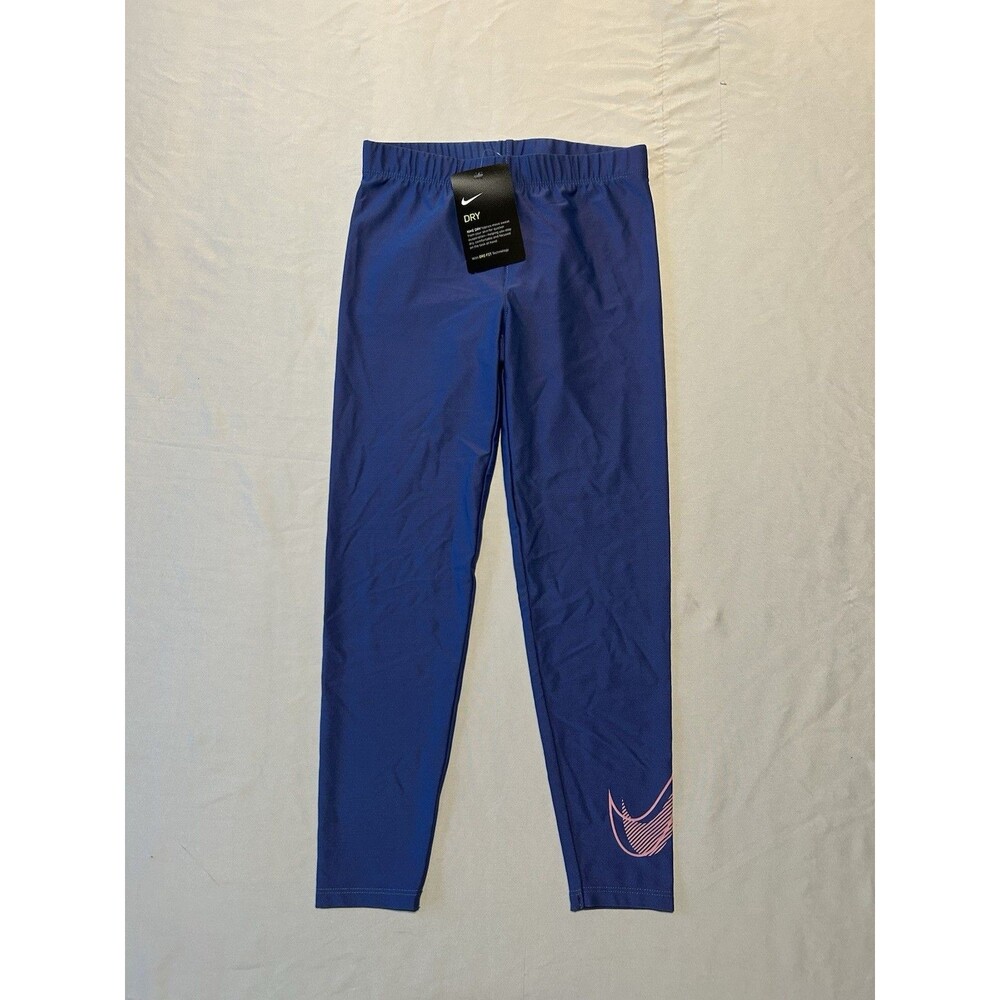 Nike Shift Legging Girls Size 6X (6-7 yrs) Blue Dri-Fit Royal Pulse Stretch